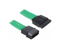 Bitfenix Bfa-Msc-Msa45gk-Rp Alchemy Multisleeved(4) Cable – 45cm – 1x 4pin Molex To 1x Sata Power Cable – Green