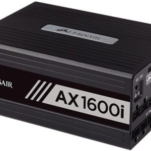 Corsair Cp-9020087 Ax1600i Digital Controlled Power With Dsp ( Digital Signal Processor ) With Totem-Pole Pfc Gallium Nitride (Gan) Transistors Real-Time Monitoring And Control With Corsair Ique With Self-Test Button – Dual Eps12v 18x Full Modular Ca