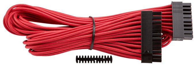 Corsair Cp-8920159 Red Premium Individually Sleeved Flexible Paracorded Cable With Cable Comb – 24pin Atx 610mm With 1 Connector – For Rmx Series ; Rmi Series Sf Series
