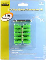 Vantec Mck-Iouv-Gr Ez-Grip Molex Connector Kit – Uv Reactive Green ; 10 Molex Connector With One Molex Remover