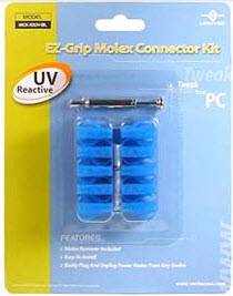 Vantec Mck-Iouv-Bl Ez-Grip Molex Connector Kit – Uv Reactive Blue ; 10 Molex Connector With One Molex Remover