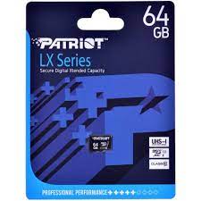 Patriot LX CL10 64GB Micro SDHC Card