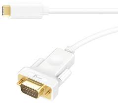 J5create Jcc111 Type-C Usb3.1 To Vga ( D-Sub ) Cable ( Male – Direct To Display ) Ideal For Desktop Or Notebook/New Mac Book Support Upto Full Hd ( 1920×1080 ) 15x47x30mm + 1850mm Cable – Usb-Powered Aluminum Housing