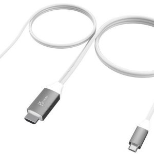 J5create Jcc154g Type-C/Thunderbolt3 To Hdmi Cable ( Male – Direct To Display ) With Separate 5v Type-A Pass-Through Ideal For Desktop Or Notebook/New Mac Book Support Upto 4k Hd ( 3840×2160@60hz ) 1200mm Cable To Hdmi + 1800mm Cable To Type-C/Thunder