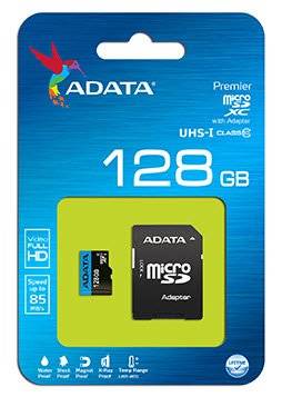Adata Premier 85/A1 Ausdx128guicl10 85-Ra1 / Ausdx128guicl10a1-Ra1 128gb Microsdxc ( 15x11x1mm ) With Sdxc Adapter Not Compatible With Sdhc Only Camera/Reader – Uhs-I A1 Read/Write : 85/25mb/Sec Mininum Iops Read/Write : 1500/500 – Lifetime Warranty