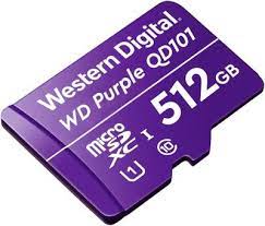 Westerndigital Microsdxc Purple Wdd512g1p0c Qd101 512gb ( No Sd Adapter ) Endurance Series Designed For Video Recording / Nvr Supports -25c To 85c Temperature Range 15x11x1mm Uhs-I U1 ( Uhs-I / Sd3.0 ) Class10 – 3 Years Warranty With 256 Tbw Retail