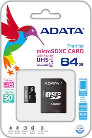 Adata Premier 85/A1 Ausdx64guicl10 85-Ra1 / Ausdx64guicl10a1-Ra1 64gb Microsdxc ( 15x11x1mm ) With Sdxc Adapter Not Compatible With Sdhc Only Camera/Reader – Uhs-I A1 Read/Write : 85/25mb/Sec Mininum Iops Read/Write : 1500/500 – Lifetime Warranty Reta