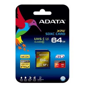 Adata Xpg / V30g Asdx64gxui3cl10-R / Asdx64gui3v30g-R 64gb Sdxc ( 24x32x2.1mm ) Not Compatible With Sdhc Only Camera/Reader – Uhs-I U3 A1 Read/Write : 95/85mb/Sec Mininum Iops Read/Write : 1500/500 – Lifetime Warranty Retail Pack