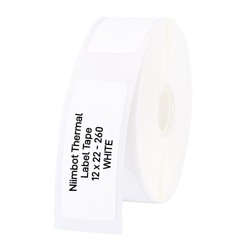 NIIMBOT D11/D110/D101/H1S Thermal Label 12x22mm – 260 Labels Per Roll – White