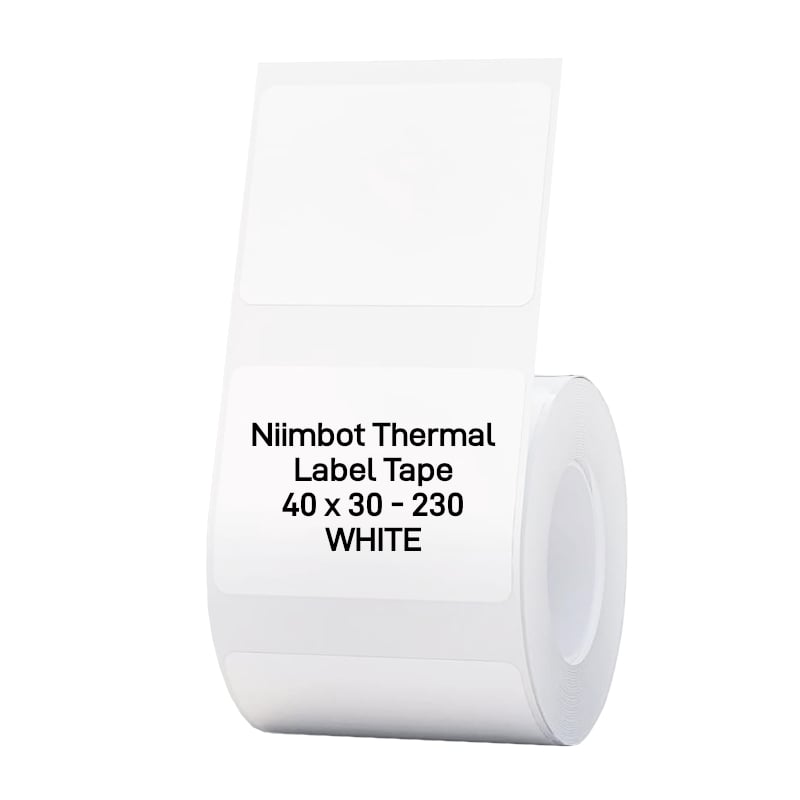 NIIMBOT B1/B21/B3S Thermal Label 40x30mm – 230 Labels Per Roll – White
