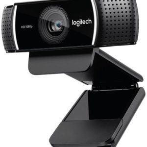 Logitech 960-001088 Webcam C922 Streaming And Recording Optimized Integrated Background Replacement Dual Built-In Omni Directional Microphones With No Drop Audio Fully Adjustable Tripod With Swivel Mount + Upto 18.5cm Height Adjustment