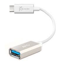 J5create Jucx05 Usb3 (Gen1/5gb/S) Type-C To Type-A Female For Extra Long Cable - Converter ( 10cm Short Cable ) For Usb2.0/3.0/3.1 Type-A Cable/Device With Pd 2.0 Upto 5v / 3a White - Retail Pack
