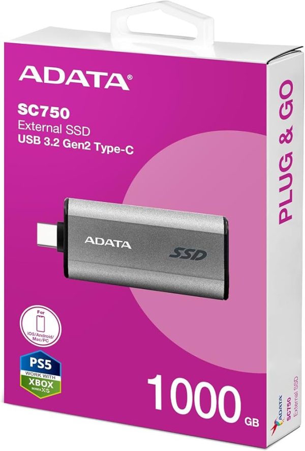 Adata 1tb Sc750 Type-C U3 Gen2