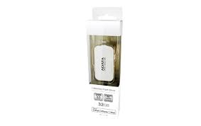 Adata I-Memory Flash Drive Ue710-128g-Cwh 128gb White - Usb3 + Apple Certified Mfi Lightning Dual-Connectors Flash Drive For Ios/Mac/Pc Support Ultra Hd 4k Video Playback + Apple Airplay ; 61x32x10mm Lightning Read/Write : 30.2/15.5 Mb/Sec With Ios/Ma