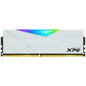Adata Ax4u32008g16a-Sw50 Rgb D50 White - 8gb X1 Solid Constructed Metal Heatsink ( 133.35x40x8mm ) 10-Layer Pcb Support Intel + Amd Xmp ( Extreme Memory Profiles ) Ddr4-3200 ( Pc4-25600) Cl16 1.35v - 288pin - Lifetime Warranty