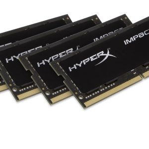 Kingston Hx421s14ibk4/64 Ddr4 Nb So-Dimm Hyperx Impact Black 2133 (Pc4-17000) 16gb X4 Kit Single Rank X8 Cl14 - 260pin 1.2v - Lifetime Warranty - Retail Pack