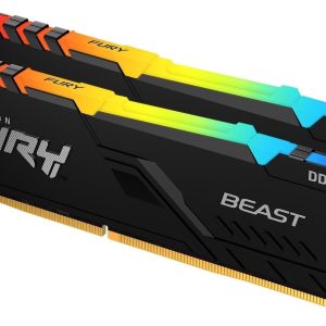 Kingston Fury Beast Rgb Ddr5 5200mhz Cl40 64 Gb (2 x 32gb) 288pins 1.25v black heatsink