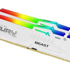 Kingston Fury Beast Rgb Ddr5 5600mhz 64gb (2x 32gb) 288pins 1.25v with built in memory management with white heatsink