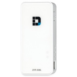 D-Link Dir-508l Pocket Cloud Router - 102.9x79.8x22.3mm Compact Slim Size Work As Portable Router/Access Point Or Storage Server For Mobile Device Built-In 4000mah Rechargable Battery + Sdhc Card Reader + Usb For 3g/4g/Data Sharing 2.4ghz ( 802.11b/G/N