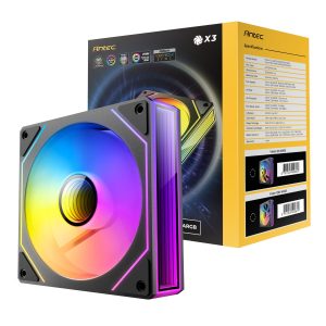 Antec Vision Pwm 120mm Argb Infinity Mirror Case Fan 3 Pack Black