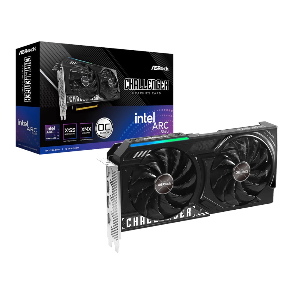 Asrock Intel Arc B580 Challenger Oc 12gb Gddr6 192-Bit Graphics Card