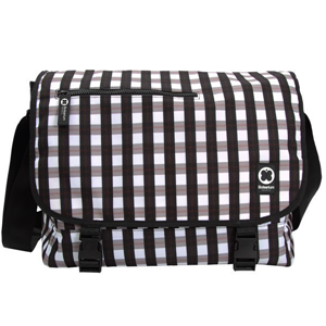 Vax Messenger Bag 15.6 Inch - Brown Squares