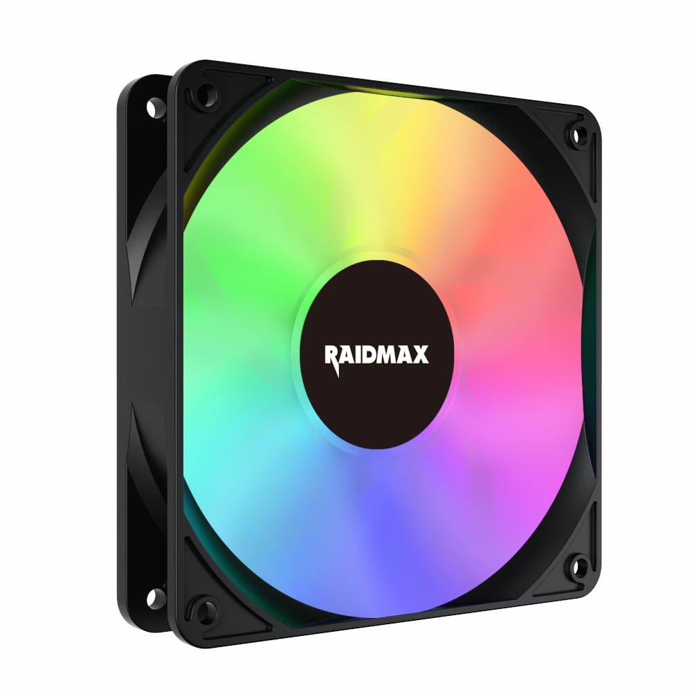 Raidmax Nvx120fbdc4 120mm 3pin Argb 4in1 Fan - Black