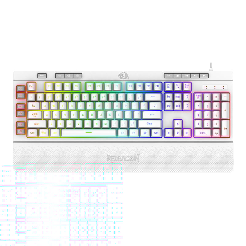 Redragon Shiva Membrane Keyboard - White