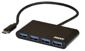 Port Usb Type-C To 4 X Usb3.0 5gbps 30cm 4 Port Hub - Black