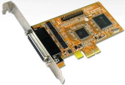 Sunix Mio5499a - 4 Port Serial ( 16c550 ) + 1 Port Parallel (Spp/Bpp/Ecp/Epp) , ( 2 Slots Required ) , Pci-Express ( 1x ) , 128+16byte Hardware + 128k Software Fifo , Ready For 64 Bit System , Sun1999 Chipset , 115.2kbps+1.8mbps , 2kv Esd Protection