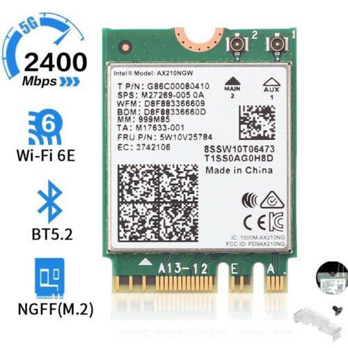 Intel Ax210 M.2 Wifi Card Module