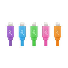 Pqi 6pcs-008r0007a I-Cable Lightning 90 Flat Green- Apple Mfi Certified - 90cm - Usb To Lightning 8pins Sync+Charge With Flat Cable