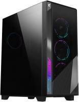 Gigabyte C301 Glass - 4mm Tempered Glass - Black Support Vertical Graphics Card Mount ( Riser Kit Required ) Intergrated Rgb Fusion 2.0 In 4 Zones Built-In Argb And Pwm Connector 6 Ports Hub With Control Button Dedicated Chamber For Psu + Hdd Bay No Psu