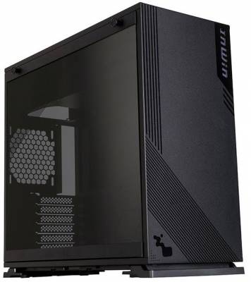 In-Win 103 Mid Tower Chassis - Black With Tool-Less Full-Sized 3mm Tempered Glass Side Panel + Rgb Logo In Front Panel No Psu