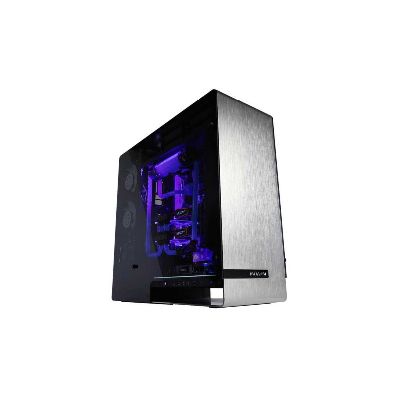 Inwin Cf04s 909 - Silver +Black -Windowed Side Panel Full Tower Chassis