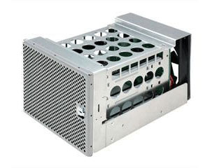 Lian-Li Ex-H33 Silver Hdd Expansion Kit Aluminum Hdd Cage With Lockable Meshed Front Door For External Access + Drive Rail With Backplan Pcb For Raid 0/1/5 With 1000rpm 120mm Fan+ Air Filter+ Anti-Vibration Kit + Individual Hdd Tray - For 3x Hdd In 3
