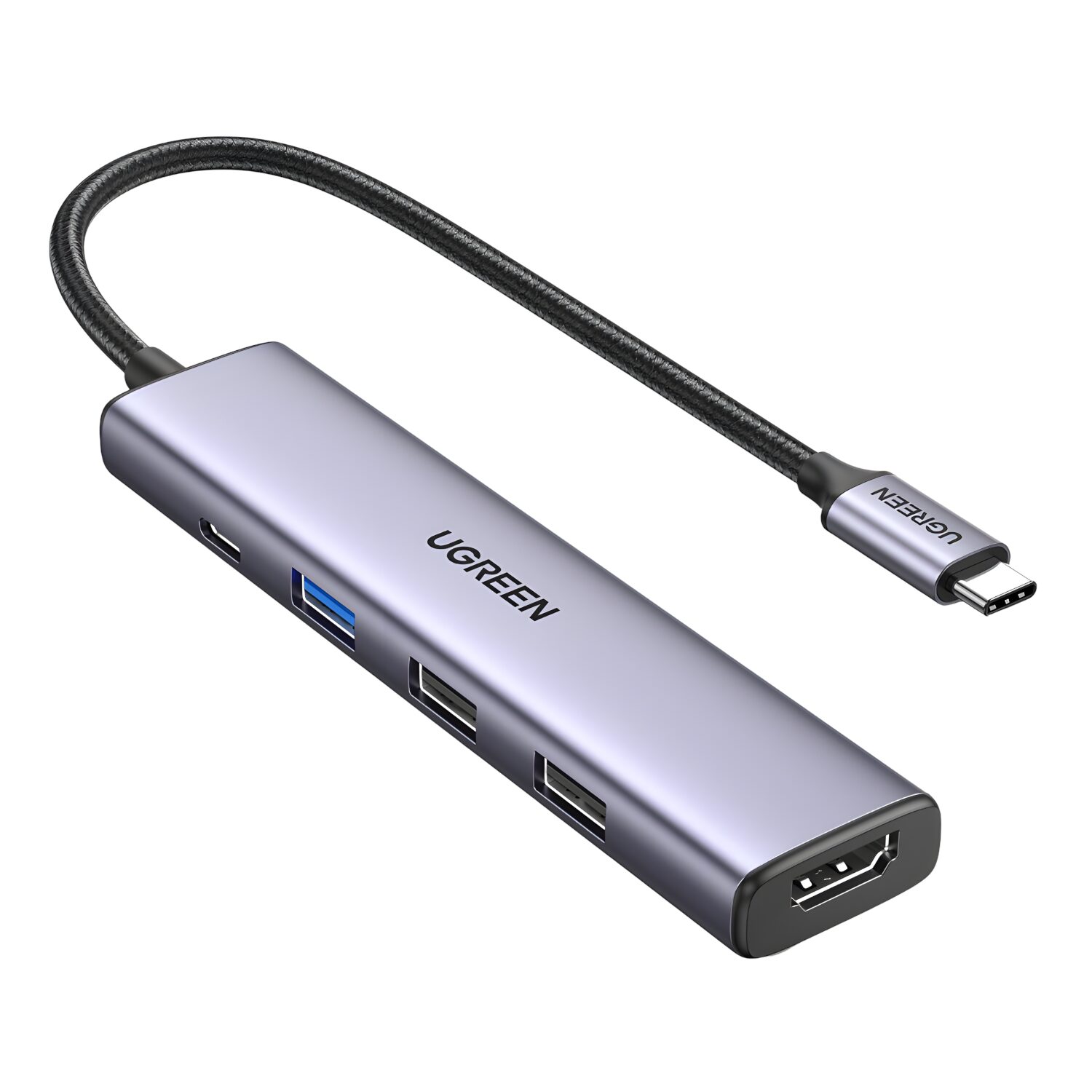 Ugreen Revodok 5-In-1 Type-C Hub | 4k Hdmi | Type-C | Usb3.0 | Usb2.0