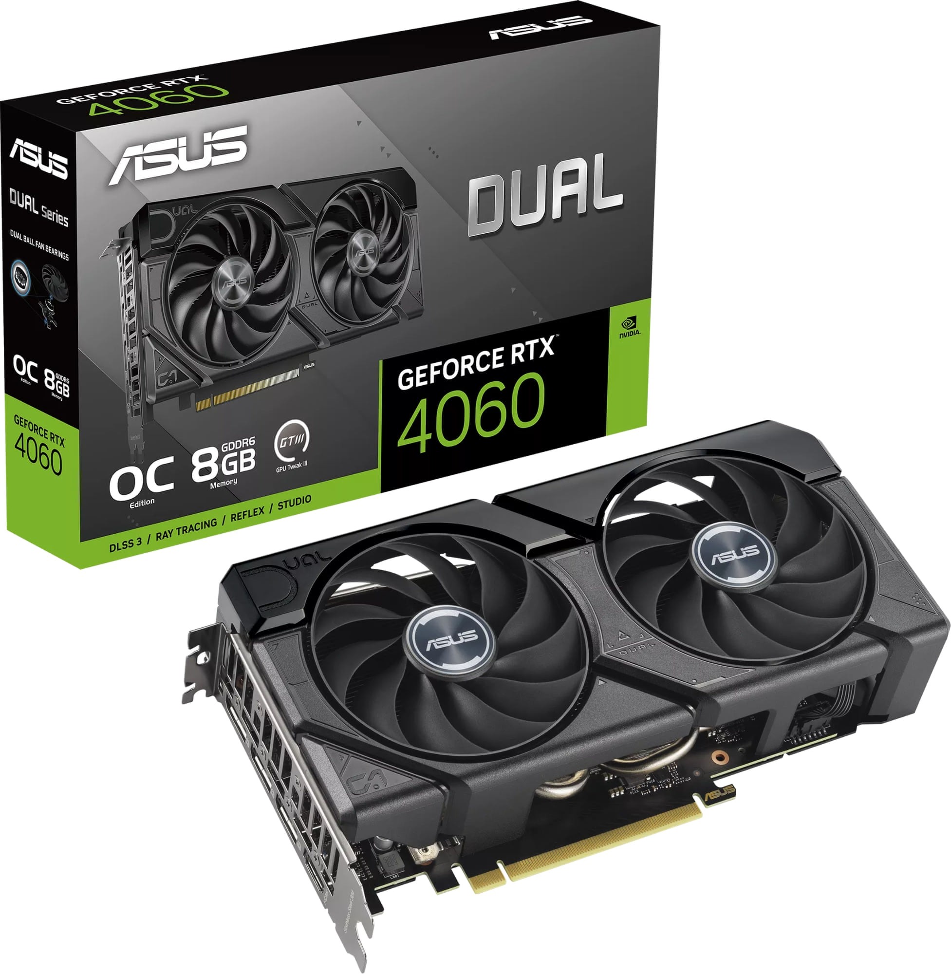 Asus Dual Geforce Rtx 4060 Evo Oc 8g Gddr6 Graphics Card