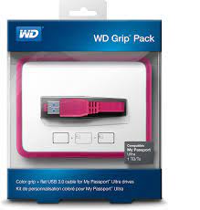Wd Wdbfmt0000npl - Grip Pack With Flat Usb Cable For 21mm Height (2tb/3tb/4tb Passport Ultra) - Purple/Grape