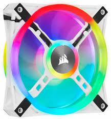 Corsair Co-9050103-Ww Ql120 Rgb White Frame - With 34x Rgb Leds In 2+2 ( Double Sided ) Separate Light Loops ; 120x120x25mm Advanced Hydraulic Bearing 9 Blades Pwm Fans Rubber Corners For Noise Reduction 600-1500rpm 26dba 41.8cfm 1.55 Mm/H2o Stati