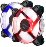 Inwin Polaris Rgb X2 - With Modular Connector For Daisychain + Transparent Frame+Blade To Increase Visual Lighting Effect ; 120x120x25mm 7x Black Blades Pwm Fans Shockproof Rubber Corners For Noise Reduction 500-1280rpm 23.7dba 43.31 Cfm 1.26 Mm/H2
