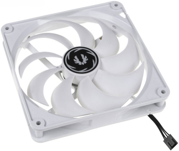 Bitfenix Bff-Spro-14025ww-Rp Spectre Pro All White - High Pressure/Cfm With Dual Frame Construction + Anti-Vibration Rivets + Extra 7v Low Voltage Adapter 140x140x25mm 9x Reinforced Fan Blades Curved Design Fin For Focused Airflow Fdb ( Fluid Dynami