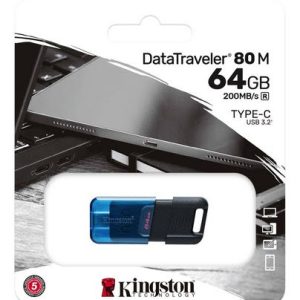 Kingston Ikvp50c/64gb Ironkey Vault Privacy 50 Series Usb3 Type-C Flash Drive Fips 197 Certified & Xts-Aes 256-Bit Hardware Encryption Multi-Password Option (Admin User And One-Time Recovery) Locally Managed For Small And Medium Businesses Rugge