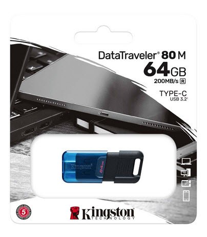 Kingston Ikvp50c/64gb Ironkey Vault Privacy 50 Series Usb3 Type-C Flash Drive Fips 197 Certified & Xts-Aes 256-Bit Hardware Encryption Multi-Password Option (Admin User And One-Time Recovery) Locally Managed For Small And Medium Businesses Rugge