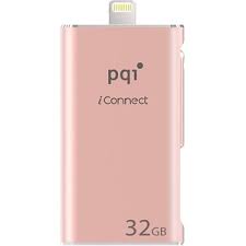Pqi 6i01-016gr4001 Iconnect 16gb Rose Gold - Usb3.0 + Apple Certified Mfi Lightning Dual-Connectors Flash Drive For Ios/Mac/Pc ; 54x31x8mm Read/Write : 30.2/15.5 Mb/Sec With Backup Software - 2 Years Warranty