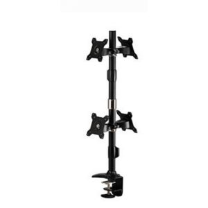 Aavara Tc024 ( Tc022 + Tcb24 ) Flip Mount For 4x Lcd ( 2x Vertical + Double Sided With Extended Pole ) - Clamp Base - 20 Tilt & Swivel Angle Adjustable 90 Rotation Pivot For Landscape Or Portrait Height Adjustable With Expertorque Technology Smar