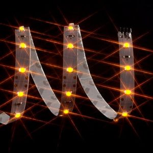 Vizo Led-Yl-500w - Led Strips - Yellow 30 Leds 50cm With Waterproof Rubber Protection - To Be Mounted Anywhere Via Double Tape