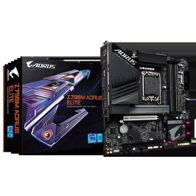 Gigabyte Z790m Aorus Elite Ddr5 : All-In-One Lga1700 Mb - With 12+1+1 Phase Digital Vrm Hybrid Core Optimization Pre-Mounted I/O Shield With Thermal Armor + Rgb Fusion 2.0 With On-Board Rgb Display ( Multi Zones ) Addressable Led Strip Support On-Boa
