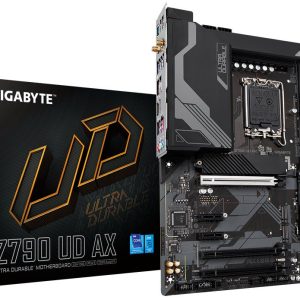 Gigabyte Z790 Ud Ax + Wifi : All-In-One Lga1700 Mb - With 16+1+1 Phase Digital Vrm Hybrid Core Optimization Pre-Mounted I/O Shield With Thermal Armor + Rgb Fusion 2.0 Addressable Led Strip Support 2x Copper Pcbs Design Mosfet Heatsinks With Copper He