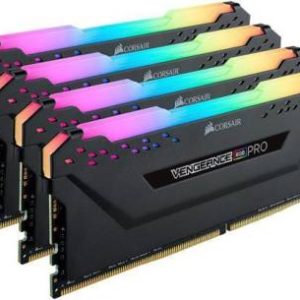 Corsair Cmw32gx4m4z4000c18 Vengeance Rgb Pro ( Dynamic Multi-Zone Rgb With 10 Leds Per Module ) - Black Heatsink 8gbx 4 Kit - 8-Layer Pcb Optimized For Amd Ryzen + Intel Xmp ( Extreme Memory Profiles ) Ddr4-4000 ( Pc4-31999) Cl18 1.35v - 288pin - Lif